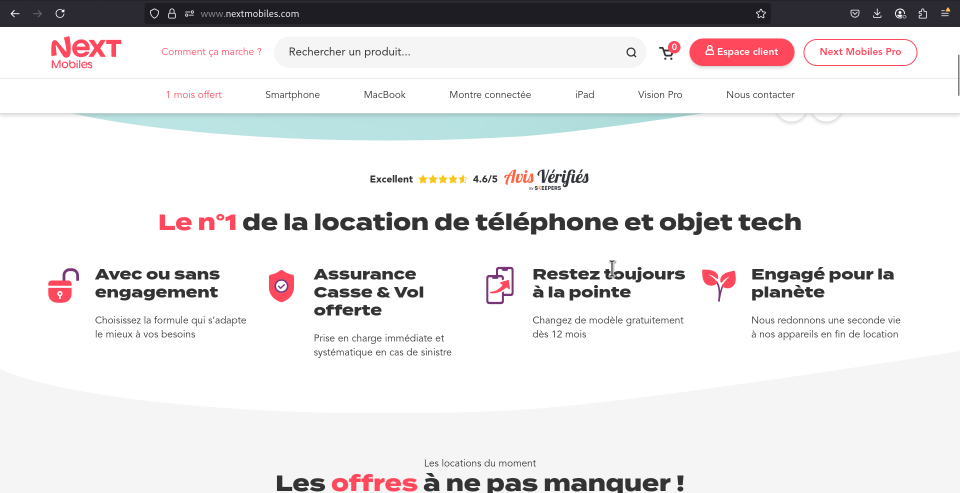 Incitation au renouvellement fréquent des smartphones sur le site nextmobiles.com